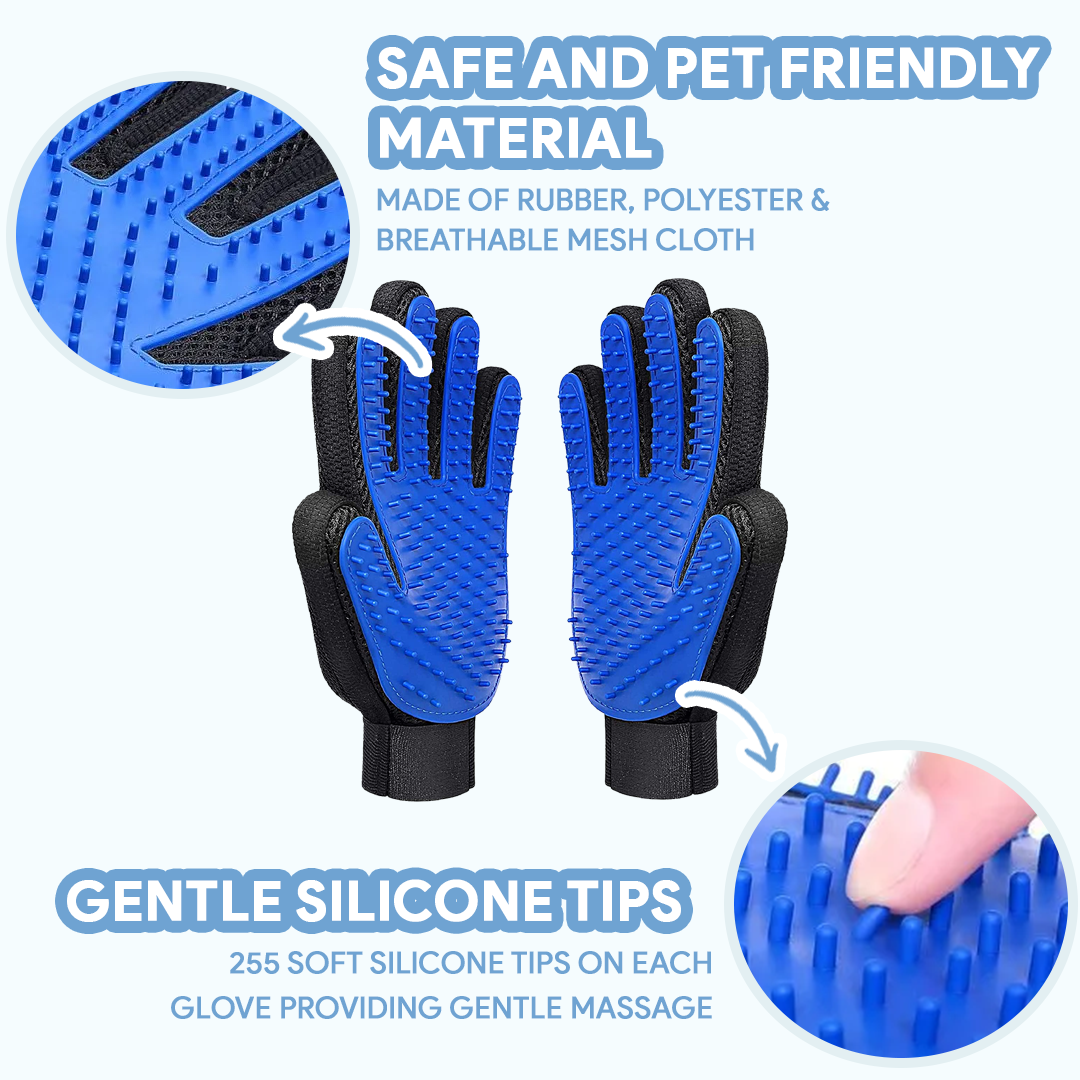 Grooming Pet Glove Hand Right handed Therapeutic Effective Grooming Dogs Cats Pet Grooming Pet Cleaning Dog Glove PupsDream