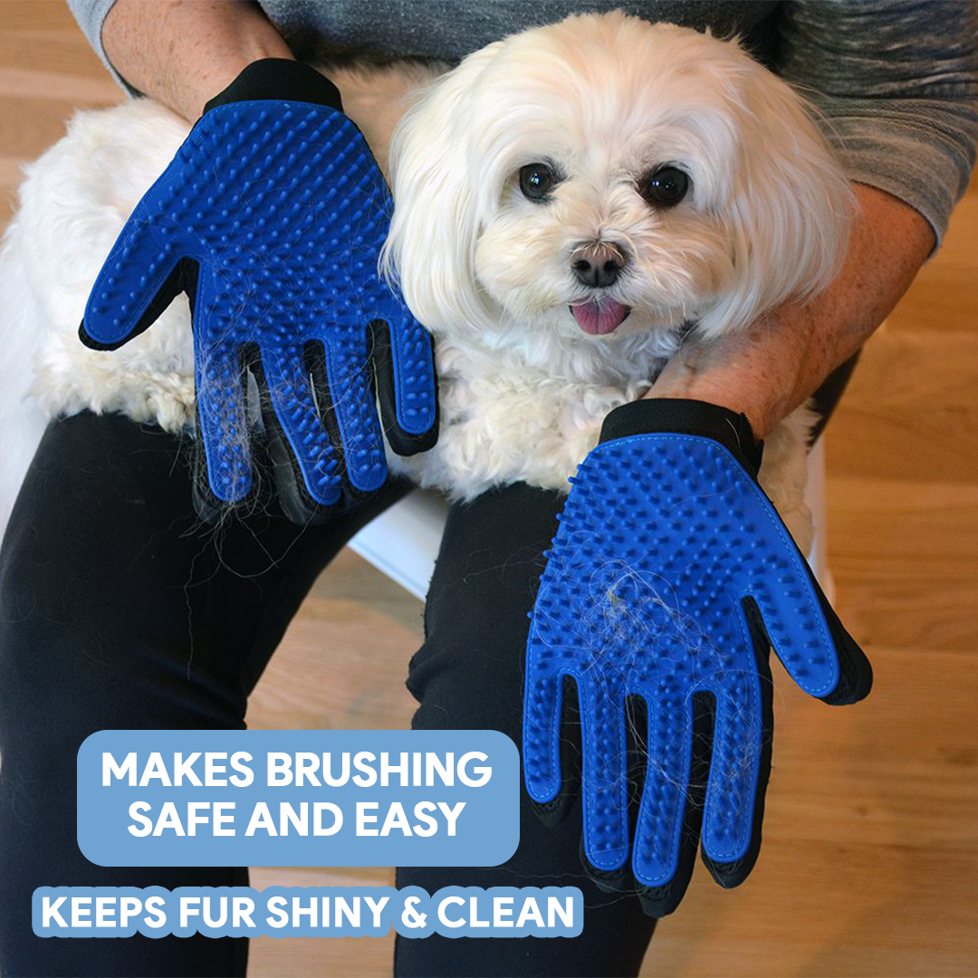 Dog grooming mitten best sale